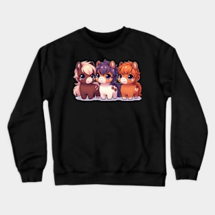 Kawaii Appaloosa Pony Lineup Crewneck Sweatshirt